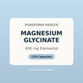 Magnesium glycinate 400 mg capsules, 120 capsules