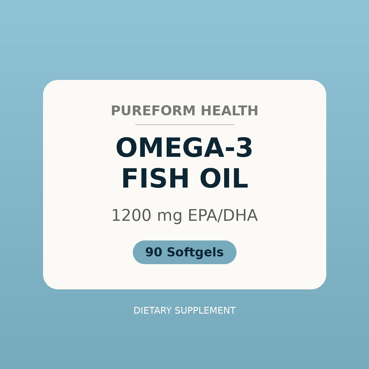 Omega-3 fish oil softgels, 1200 mg EPA DHA, 90 softgels